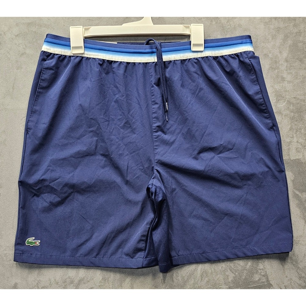 Mens Lacoste SPORT x Novak Djokovic Light Stretch Shorts Navy GH0880 XL